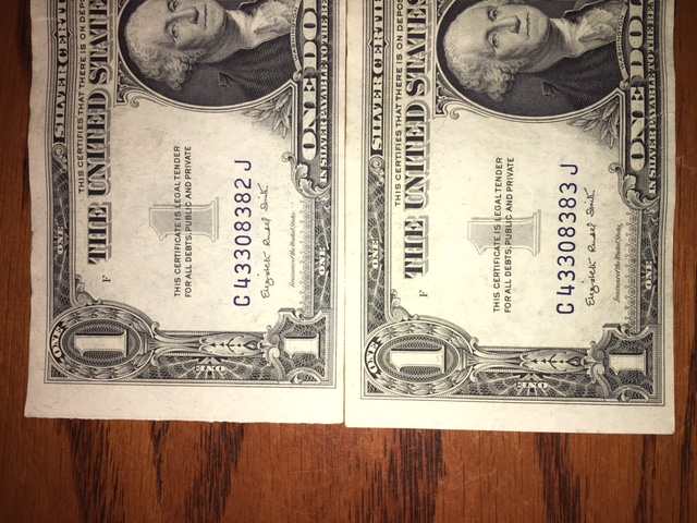 Consecutive-Serial-Numbered-Silver-Certificates